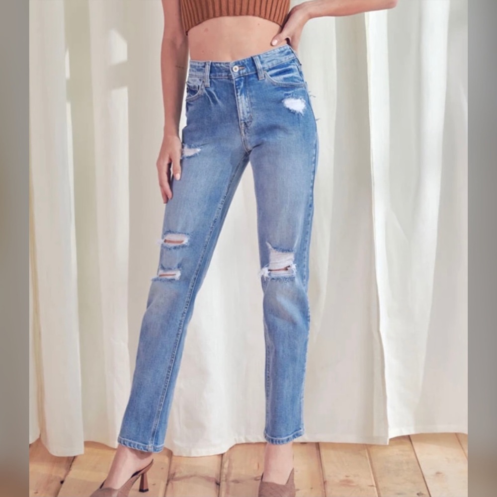 Kancan Viviane High Rise Slim Straight Jeans